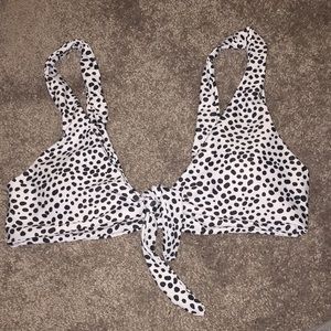 Dalmatian print bikini top